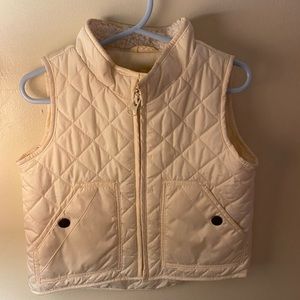 Toddlers cream Vest.... Perfect for fall!